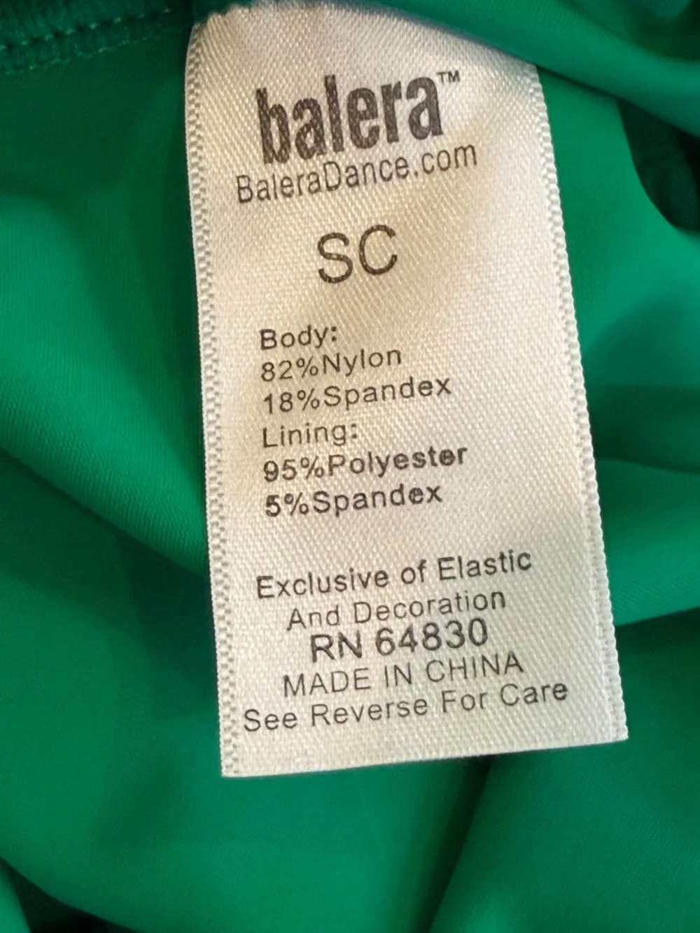 Balera Small Child Green Turtleneck Body Suit